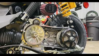 Honda Navi (CVT roller weights and contra spring upgrade, variator and clutch removal and install)