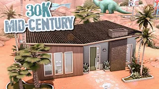 30k MID-CENTURY budget FAMILY HOME 🌵☀️ The Sims 4: Speed Build