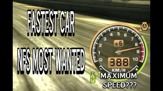 TOP 5 Fastest Cars!!! Need For Speed Most Wanted 2005