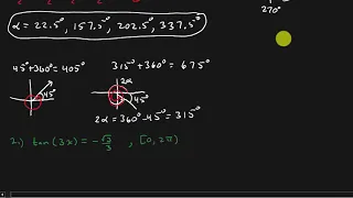 Trigonometry - Equations Involving Multiple Angles