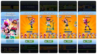 Celebrate Women's Day Subway Surfers Tricky Heart Outfit vs Astra vs Frutti vs Ji-Yeong vs Stella