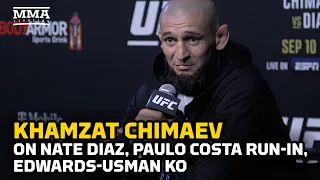 Khamzat Chimaev Dismisses Nate Diaz, Explains Paulo Costa Run-In | UFC 279