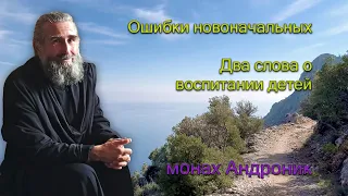 Монах Андроник. Ошибки новоначальных. Два слова о воспитании детей.