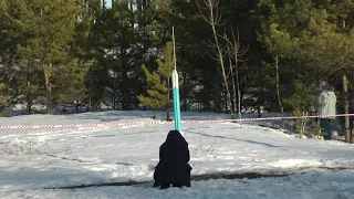 Запуск модели ракеты "Дельта-2"