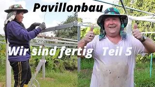 Thailand Ausgewandert. Pavillonbau Teil 5 wir sind fertig. Welche Bedeckung haben wir drauf gemacht?