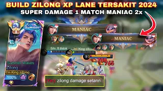 BUILD & EMBELEM ZILONG TERSAKIT 2024, Musuh Sampe kaget liat damage zilong | MLBB