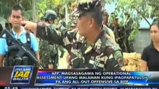 AFP, magsasagawa ng operational assessment kung ipagpapatuloy pa ang all-out offensive sa BIFF