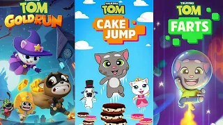 Talking Tom Gold Run vs Talking Tom Cake Jump vs Talking Tom Farts Gameplay