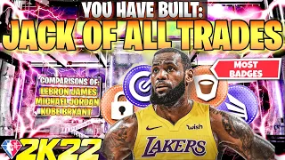 *MOST BADGES* ON A 2-WAY JACK OF ALL TRADES BUILD W CONTACT DUNKS on NBA 2K22 NEXT GEN! (RARE SF!)