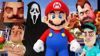 Hello Neighbor - New Secret Neighbor GhostFace Dark Riddle Ben 10 Mario History Gameplay