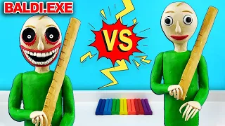 Baldi transforming into Baldi’s Basics EXE Sculpture➤CreepyPasta clay. Made from Plastilina Tutorial