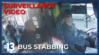 Video of bus stabbing presented to jury as evidence