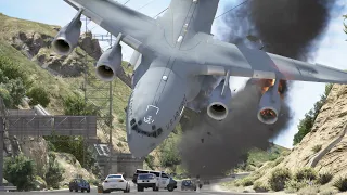 C-17 Military Pilot Got Fired After This Horrific Emergency Landing On Highway | GTA 5