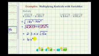 Ex:  Multiply Radicals with Variables