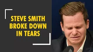 Disgraced Australian Cricketer Steve Smith broke down in tears