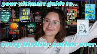YOUR ULTIMATE GUIDE TO EVERY THRILLER AUTHOR | 50+ thriller book recommendations