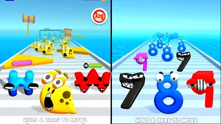 Alphabet ABC Letter Run Vs Number Run Merge 3D, Alphabet Lore, Number Lore New Update ⭐⭐⭐⭐⭐ abcdwxyz