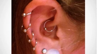 Quadruple Helix Piercing