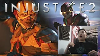 Injustice 2 - Flash Super Move, & Reverse Flash Intro! [REACTION]