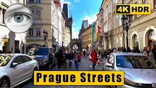 Prague walking tour - Charles Bridge and Old Town Square 🇨🇿 Czech Republic 4k HDR ASMR