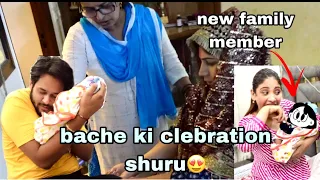 bache ki aane ki celebration shuru😍🎉