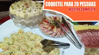 MESA DE COQUETEL PARA 20 PESSOAS     RECEITAS DA ROSA