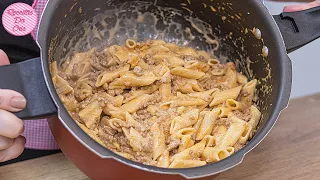 DE UMA PANELA SÓ E PRONTO EM 3 MINUTOS! | MACARRÃO DE PANELA DE PRESSÃO CREMOSO COM CARNE MOÍDA.