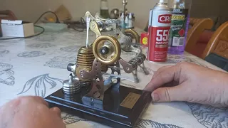 Bohm HB14 twin Stirling engine from Germany - Thomas  Model Engines PCGuru collection