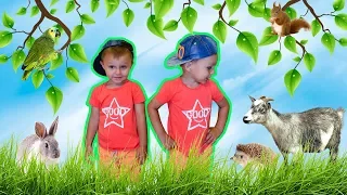 ДВОЙНЯШКИ МИША и ЛЕША в контактном зоопарке #видеодлядетей #kidsvideo #длядетей #forkids #дети #kids