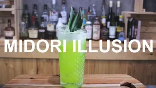 Midori Illusion Cocktail Recipe - BUILT or SHAKEN?