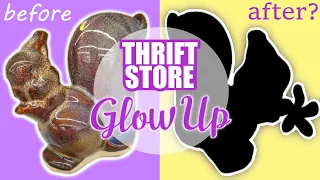 SURPRISE SQUIRREL: THRIFT STORE GLOW UP #1 | Thrift Store Makeover | Goodwill Repaint | Thrift Flip