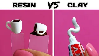 POLYMER CLAY VS. RESIN 20 MOST Amazing DIY Ideas from Epoxy resin / Fancy resin ideas