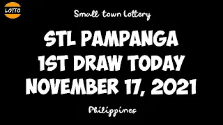 STL PAMPANGA 1st Draw Result November 17, 2021 11am Stl Pares Today  Small Town Lottery  Philippines