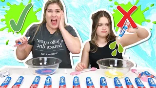 NÃO ESCOLHA A PASTA DE DENTE ERRADA! SLIME CHALLENGE COM DIÁRIO DA CAROL