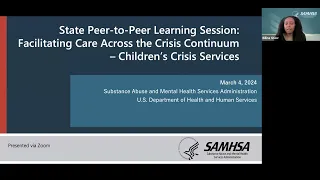 Facilitating Care Across the Crisis Continuum: Children’s Crisis Services
