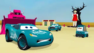 Cars Lightning McQueen Vs Lego Squid Game Red Light Green Light