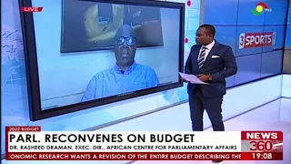 Parliamentary Affairs expert speaks on what may likely happen as Parl reconvenes on rejected budget