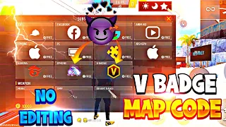 v badge craftland map code free fire😲|free fire new map code|map code free fire|