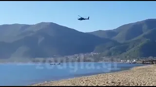 На первом видео показана катастрофа НАТОвского вертолёта Apache