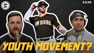 Latest Padres rumors & will Jackson Merrill be the starting Left Fielder? 2.5.24