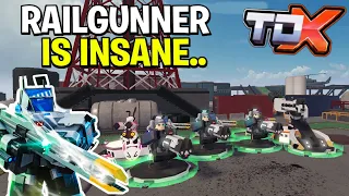 The RAILGUNNER Tower Is INSANE.. New BEST Tower? | Roblox Tower Defense X