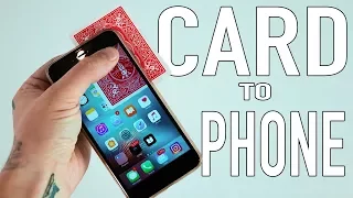 How to PLUCK a playing card OUT of YOUR PHONE!!