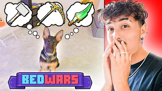 I let MY DOG control my game...(Roblox BedWars)