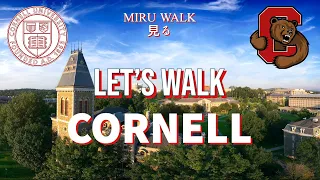 Cornell University -  4K Let's Walk the Big Red Campus!  Ithaca, NY 🔴⚪️ 🐻