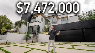 Inside a $7,472,000 Encino Modern Mansion with a Basketball Court!