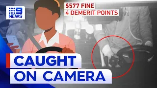 Drivers caught on the phone or not wearing seatbelts on new cameras | 9 News Australia