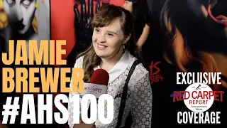 Jamie Brewer interviewed at FX Network's American Horror Story 100 Episodes Red Carpet #AHSFX