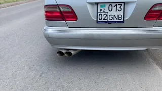 Mercedes Benz w210 E320 v6 Brabus muffler exhaust start выхлоп брабус старт с места