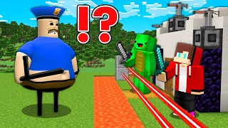 JJ And Mikey Security House vs BARRY The Policeman - Minecraft Maizen Challenge