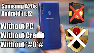 Samsung Galaxy A20s Frp Bypass Android 11 12 Without Pc | Samsung A207F Google Account Bypass U3 U4